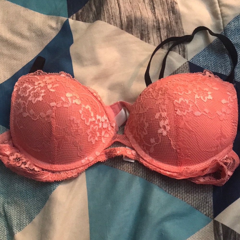Aerie Coral color Push-up bra